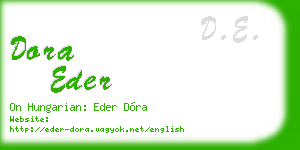dora eder business card