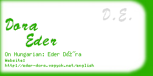 dora eder business card